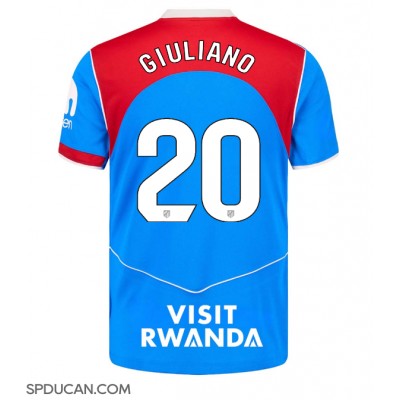 Muški Nogometni Dres Atletico Madrid Giuliano Simeone #20 Rezervni 2025-26 Kratak Rukav Muški Nogometni Dres Atletico Madrid Giuliano Simeone #20 Rezervni 2025-26 Kratak Rukav